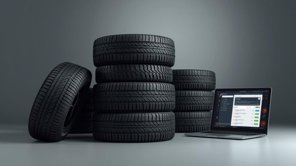 tires with laptop
